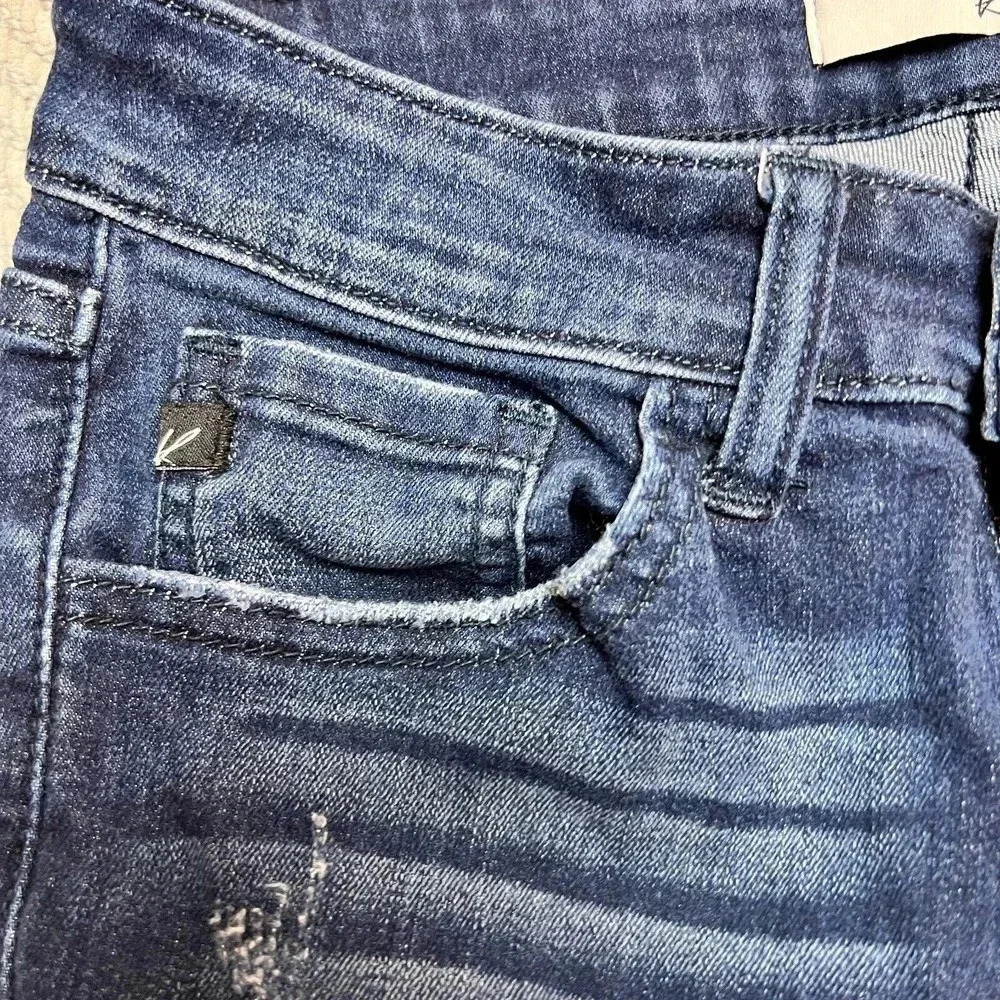 Kancan Womens Blue Distressed Moto Jeans Sz 1/24‎ Rock KC8201SD - Picture 9 of 13